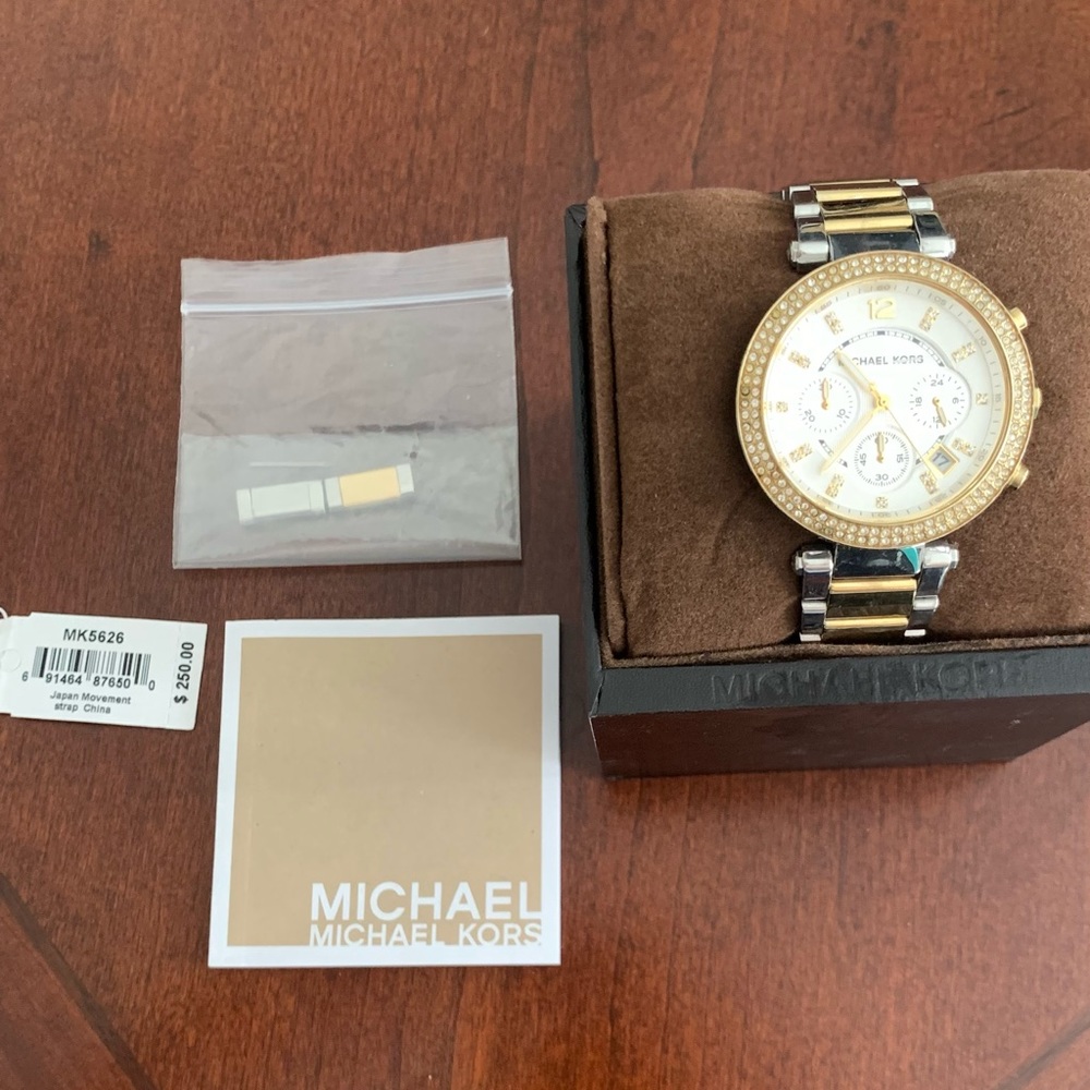 Michael Kors two-tone gold and silver watch